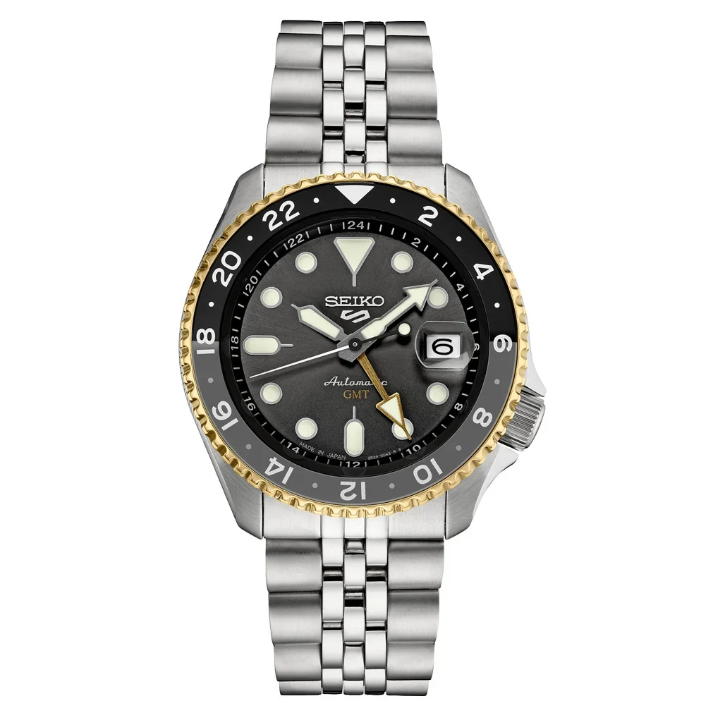 Seiko 5 Sports GMT SSK021K1 (Gold & Grey)